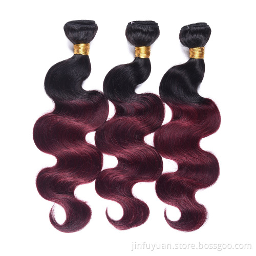 fast Shipping Brazilian body Wave Hair Weave Bundles Color 1b/99j Human Hair 10-24 inch Remy Hair Extension